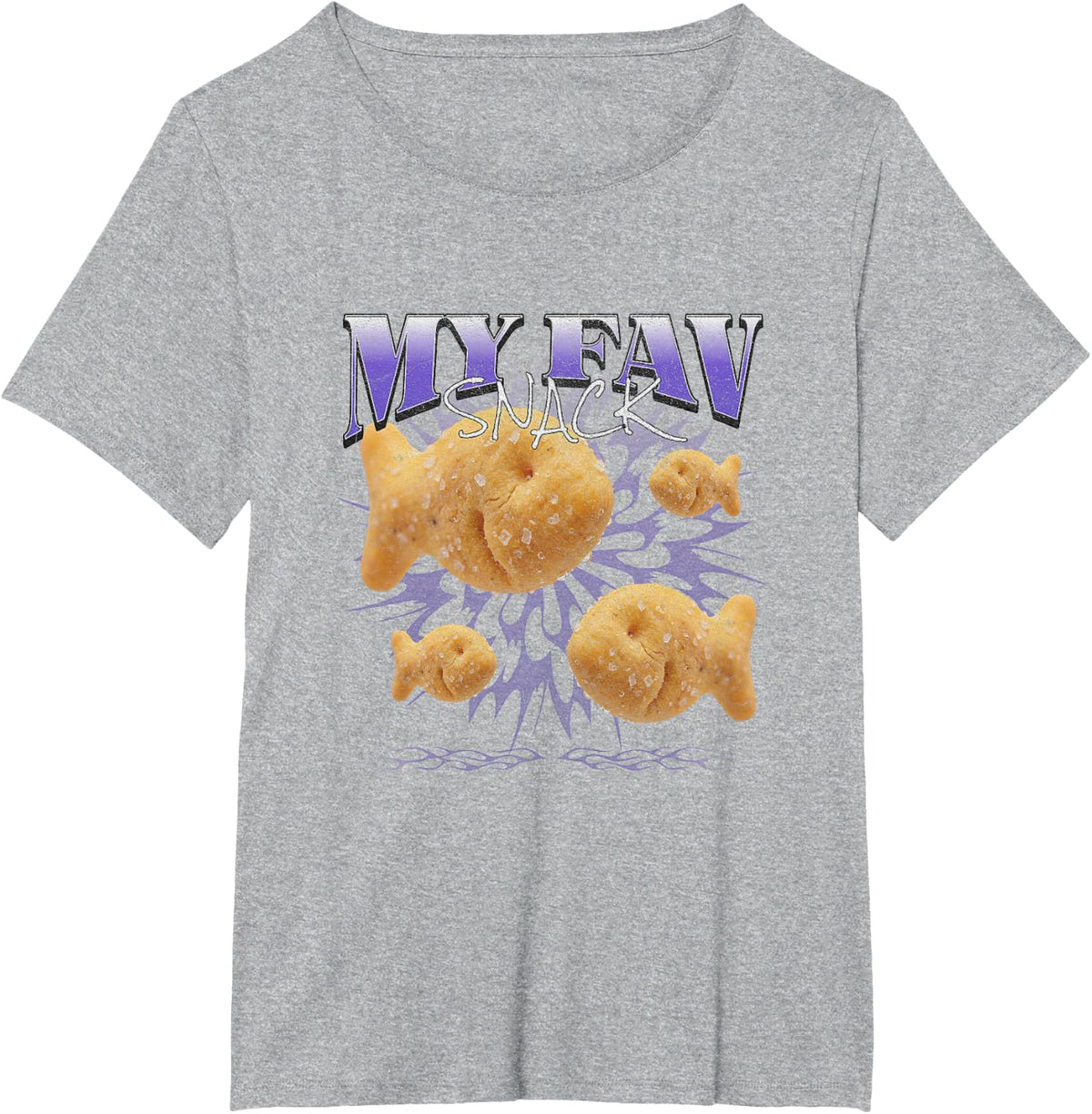 Bootleg Goldfish Snack T-Shirt - Heather Grey