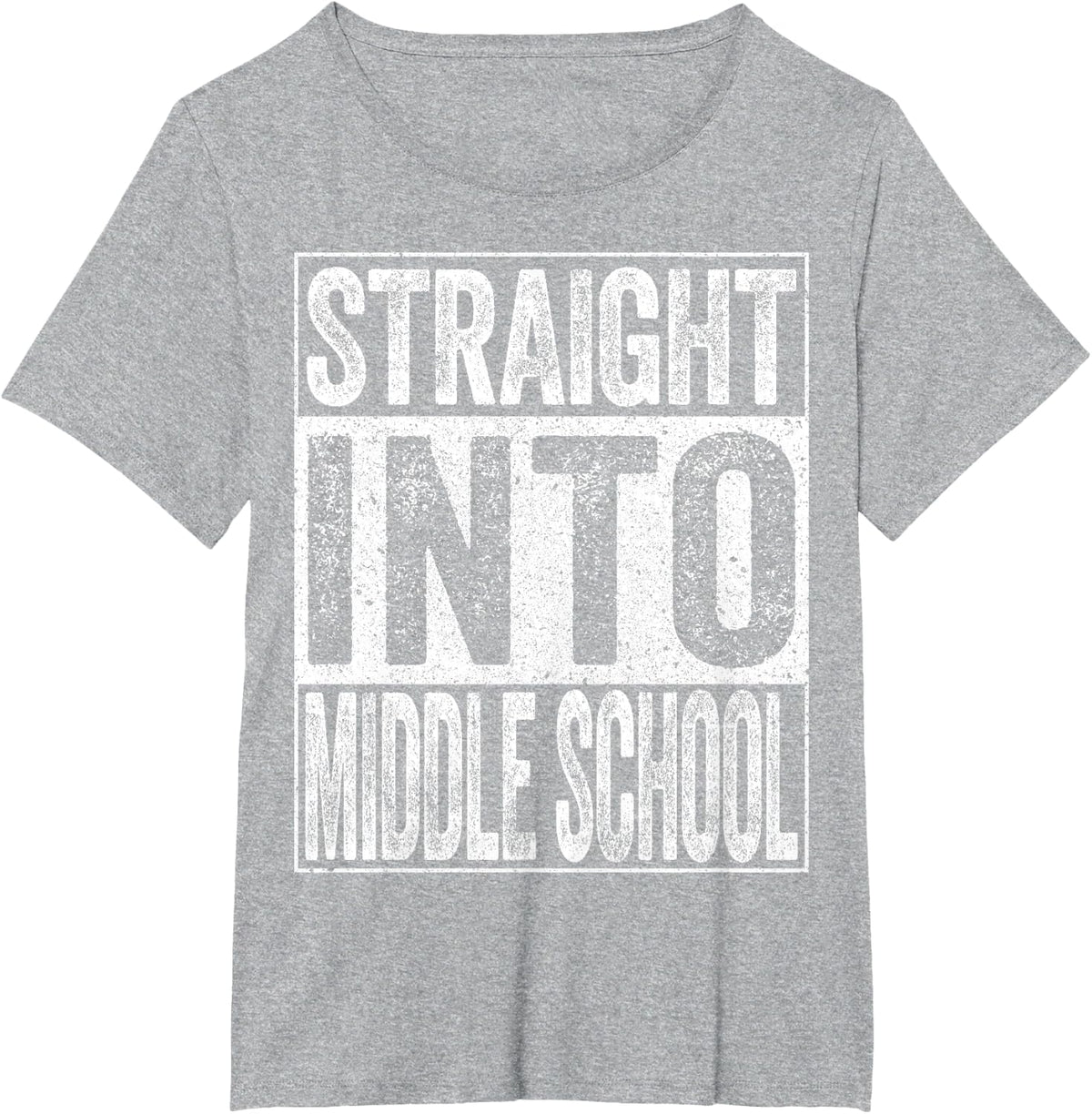 Straight Into Middle School Shirt Boy Girl Back to School T-Shirt - Heather Grey