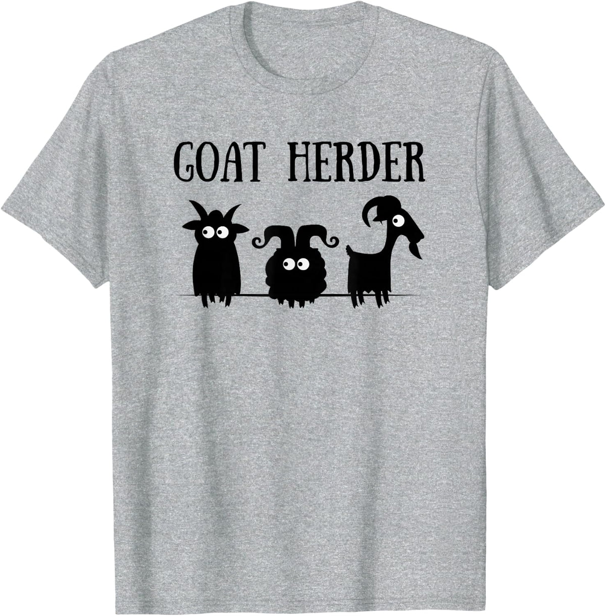 Goat Herder T-Shirt for Introverts Funny Goat Tees Gift for Women Men Farm Animal Lovers - Heather Grey