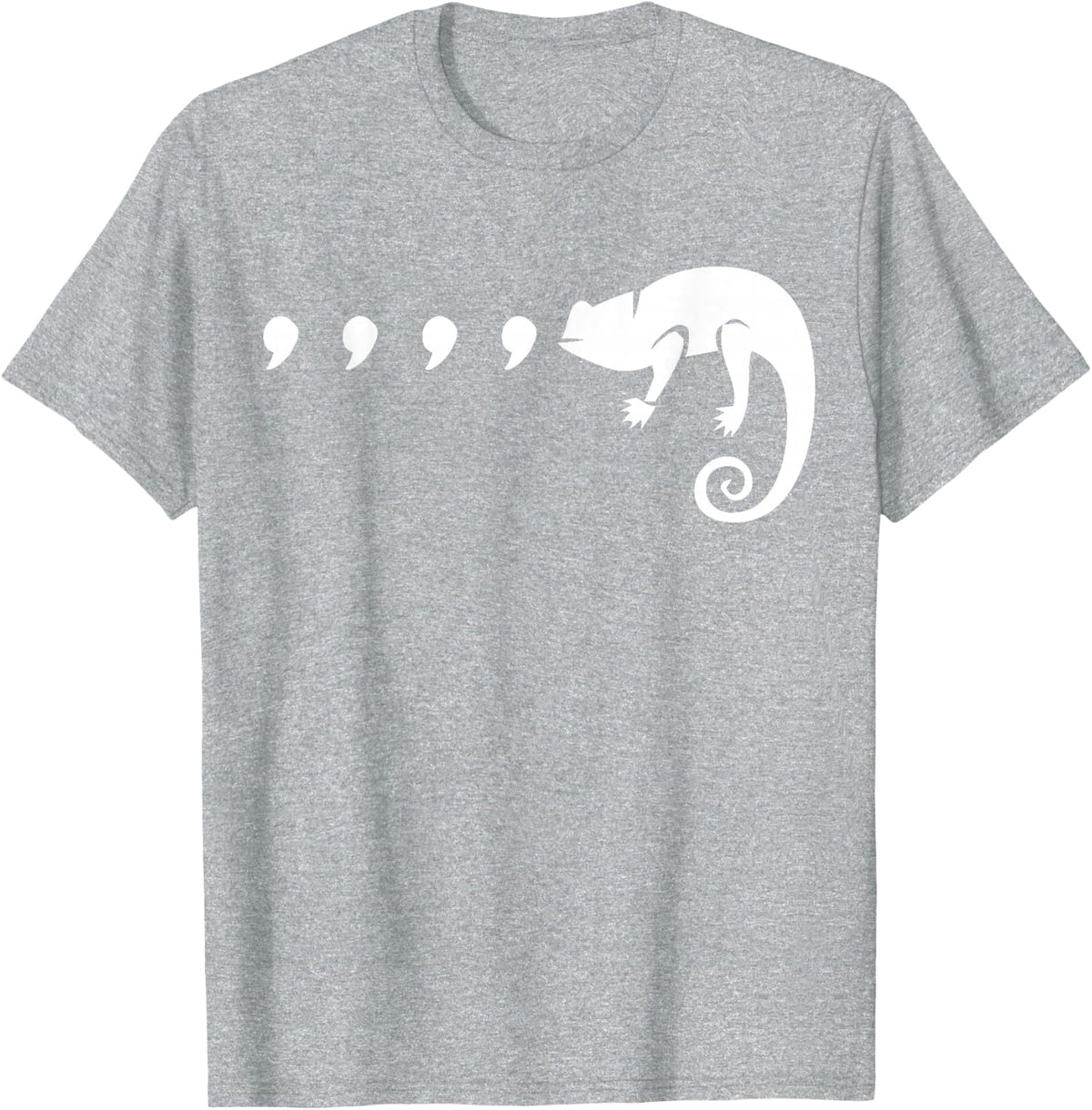 Comma Comma Chameleon Funny Pop Culture Allusion T-Shirt T-Shirt - Heather Grey