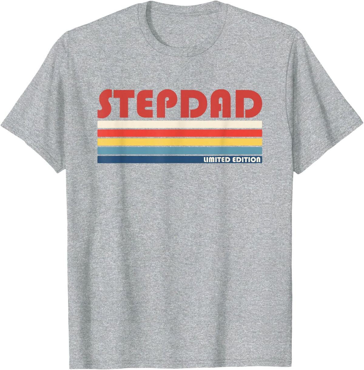 Stepdad Stepfather Fathers Day T-Shirt - Heather Grey