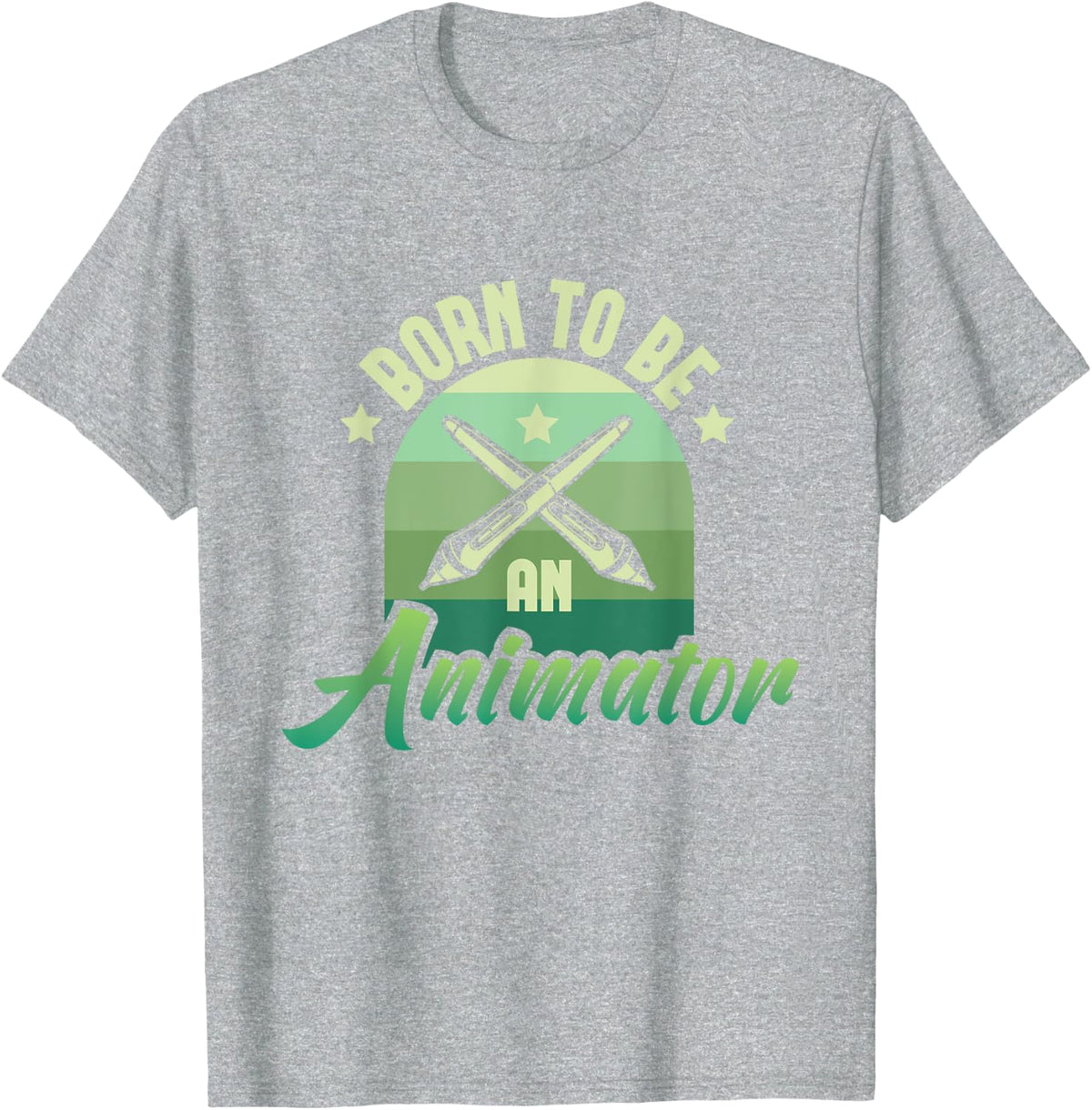 Born to Be an Animator - Motion Graphic Designer Illustrator T-Shirt - Heather Grey