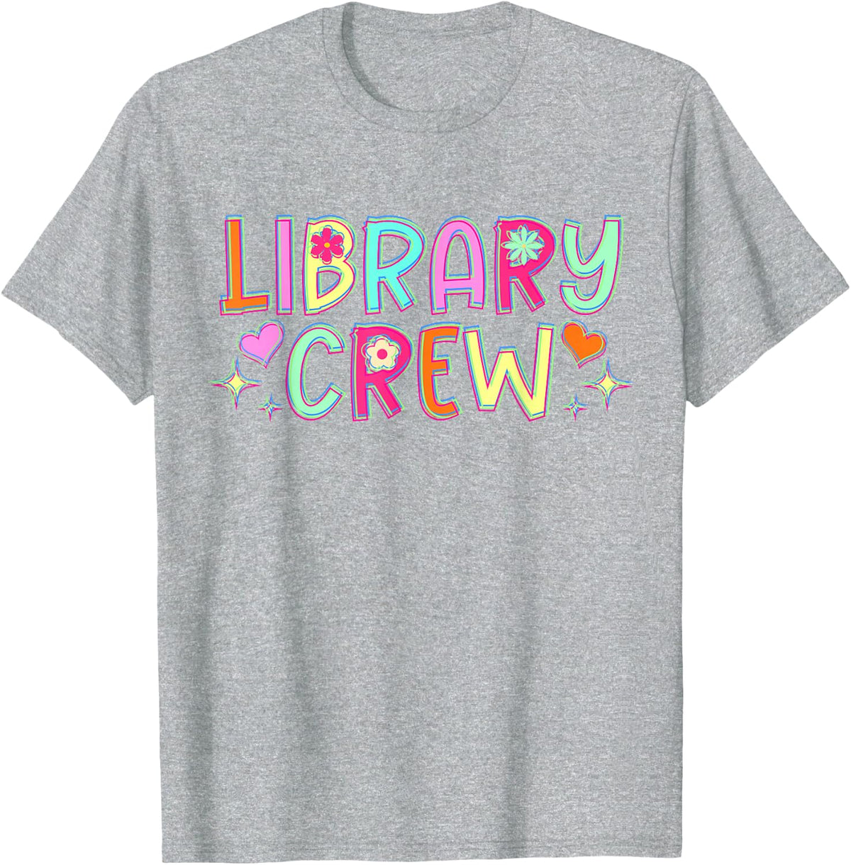 Library Crew School Librarian Squad School Library Worker T-Shirt - Heather Grey