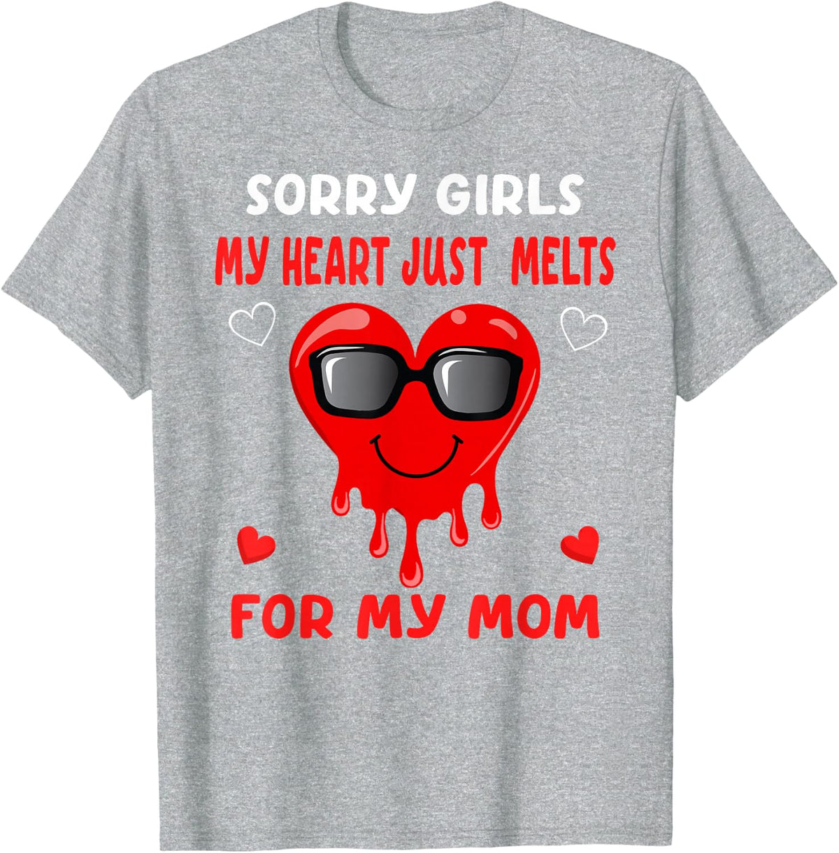 Valentines Day boys kids son My Heart just Melts For mom T-Shirt - Heather Grey