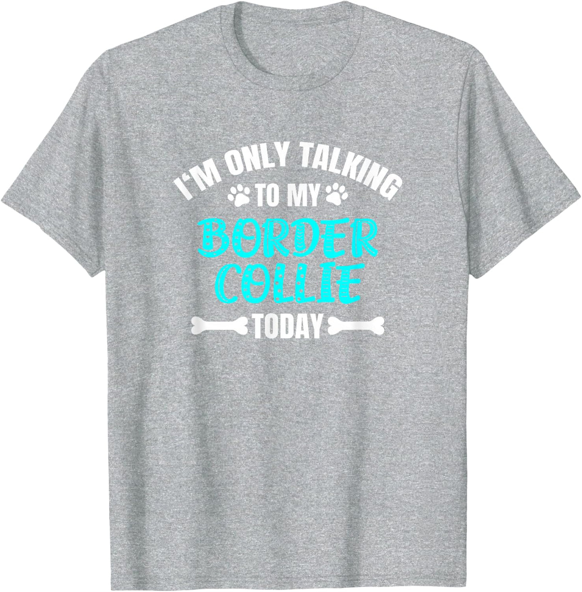 Border Collies I'm Only Talking To My Border Collie Today T-Shirt - Heather Grey