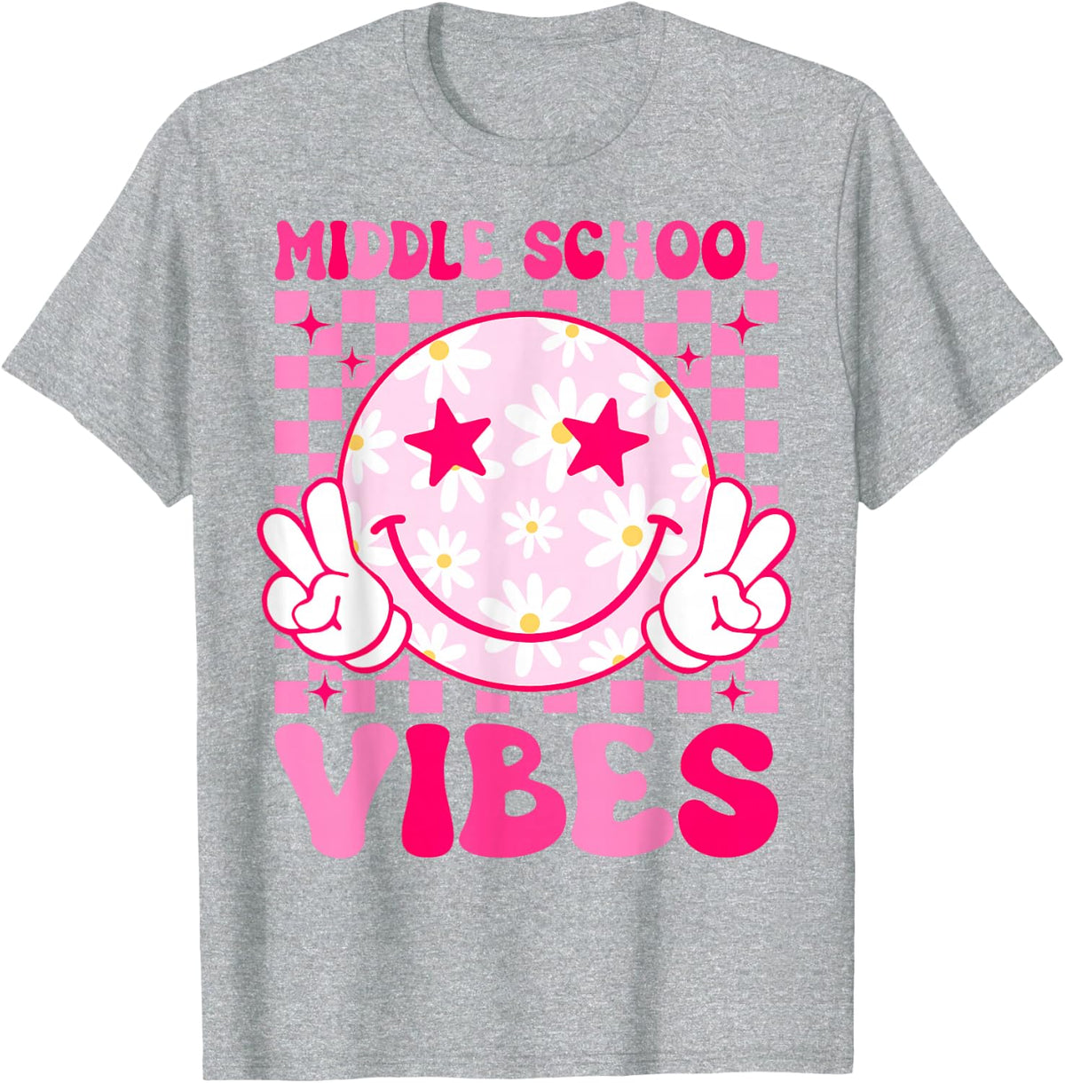 Middle School Vibes First Day Of School Back to School T-Shirt - Heather Grey