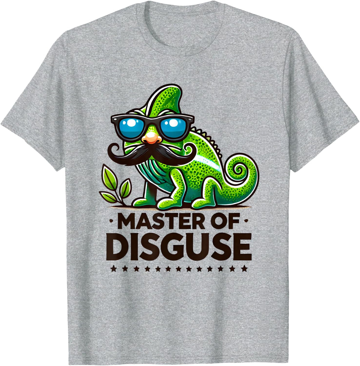 Master Of Disguise Chameleon Funny Humor T-Shirt - Heather Grey