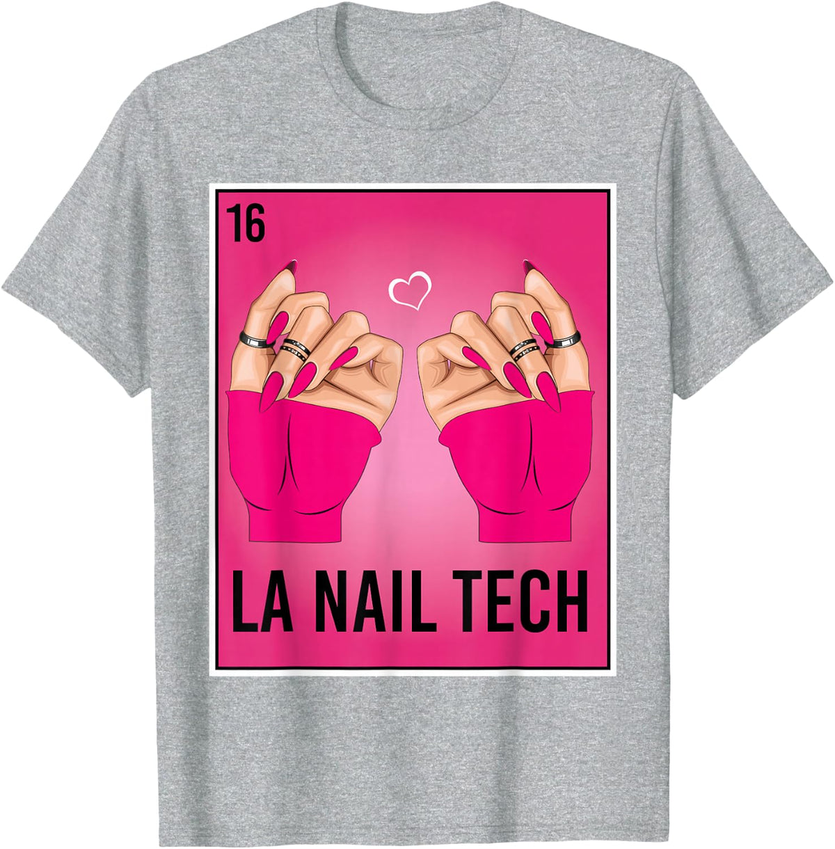 La Nail Tech Card Lottery Nail Tech T-Shirt - Heather Grey