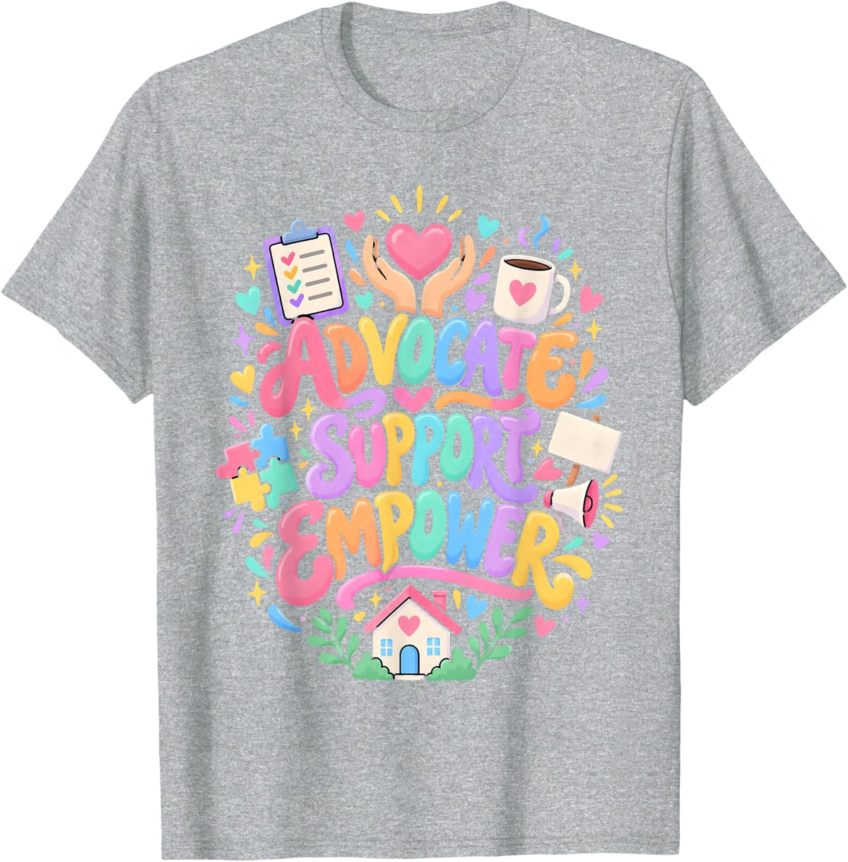 Social Worker Empower Case Manager MSW T-Shirt - Heather Grey