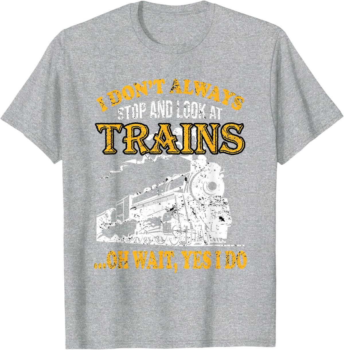 Trains Model Train T-shirt T-Shirt - Heather Grey